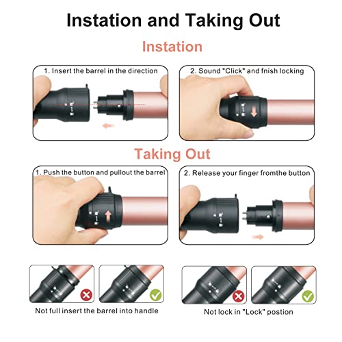 Small 3-in-1 Ceramic Curling Wand Set with 0.35