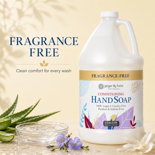 Fragrance Free Hand Soap 128oz - Moisturizing, Natural Ingredients, Vegan & Cruelty-Free