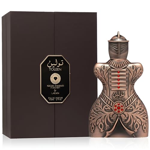 Lattafa Niche Emarati Toleen Eau de Parfum - Amber, Floral, Fruity, Musky - 2.7 oz / 80 ml - Amber Wood & Floral Variation