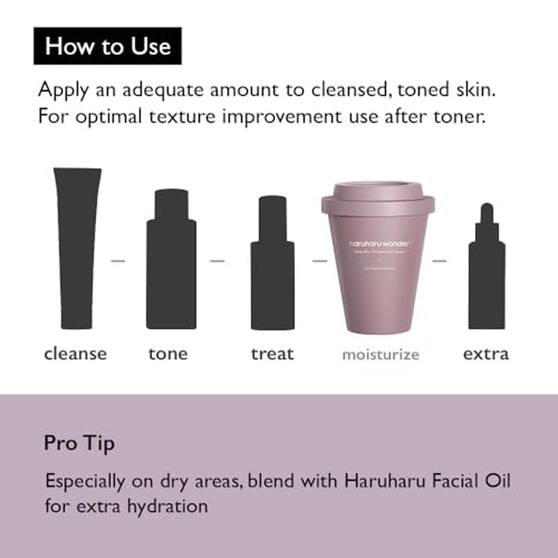 HARUHARU wonder Black Rice 10 Hyaluronic Cream, 3.0 fl oz, Face Moisturizer, Vegan, Cruelty Free, Daily skincare, Korean Skincare
