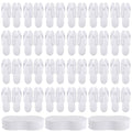 White Disposable Pedicure Flip Flops Slippers Bulk for Nail Salons & Spa - Light & Easy to Wear