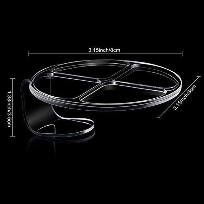 2 Pcs Acrylic Makeup Palette, Foundation Mixing Palette, Hand-held Makeup Spatula Nail Art Manicure Tray Clear Cosmetic Spatula for Beauty Salon Color Cream Mixing Foundation
