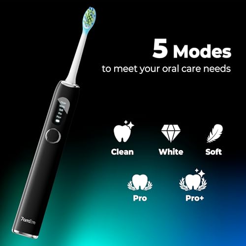 Electric Toothbrush with 365-Day Battery & LED Screen - Sonic Cleaning