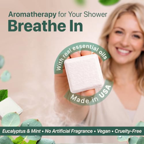 Eucalyptus Mint Shower Steamers - Aromatherapy Relaxation, 14 Count - USA Made