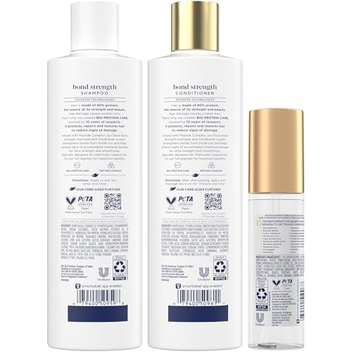 Dove Bond Repair Shampoo & Conditioner Set with 10-in-1 Hair Serum for Damaged Hair