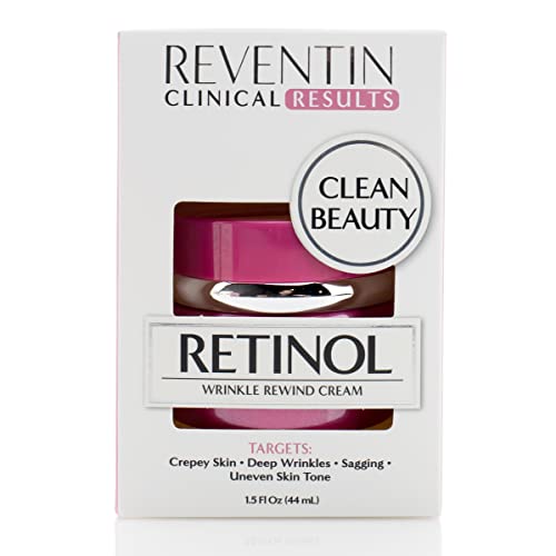 Clinical Results Retinol Wrinkle Rewind Anti Aging Face Lotion Moisturizer For Wrinkles, Age Spots, & Dry Skin - Retinol Night Cream with Aloe Vera, Vitamin E, & Niacinamide, 1.5 Fl Oz
