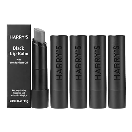 Harry's Black Lip Balm for Men 5-Pack - Clear Tint, Hydrating Lip Treatment