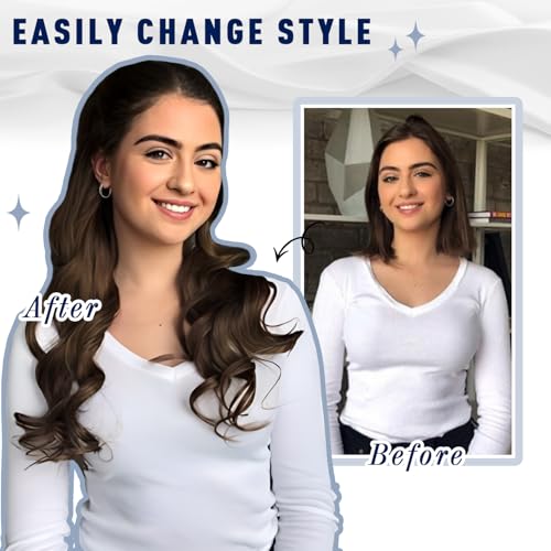Sunya Clip-In Human Hair Extensions Dark Brown 14 Inch - 70g Variation #2