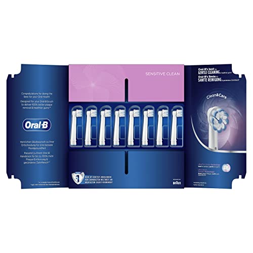 Oral-B Sensitive Clean Toothbrush Heads Pack of 8 - Gentle Plaque Removal