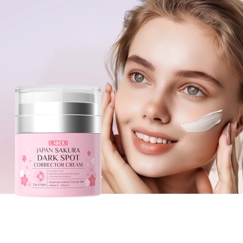 LAIKOU Japan Sakura Dark Spot Remover Face Cream 2pcs, Brightening & Even Skin Tone