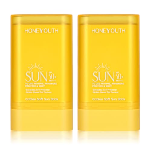 Sunscreen Stick SPF 50+ PA++++ 0.56Oz | Water Resistant (80 Min) | Face & Body Sunscreen for Sensitive Skin | Non-Greasy, No White Cast | Compact Travel-Friendly Sun Protection (pack of 2)