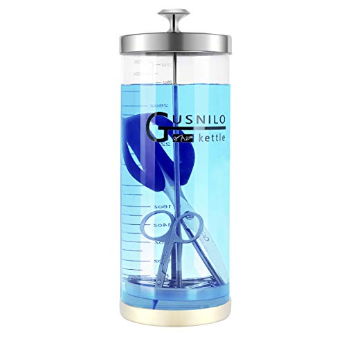 Comb-shaped Salon Disinfectant Jar (42 Oz) by Gusnilo ? Stainless Steel Tray Included, Fits Nail & Hairdressing Essentials