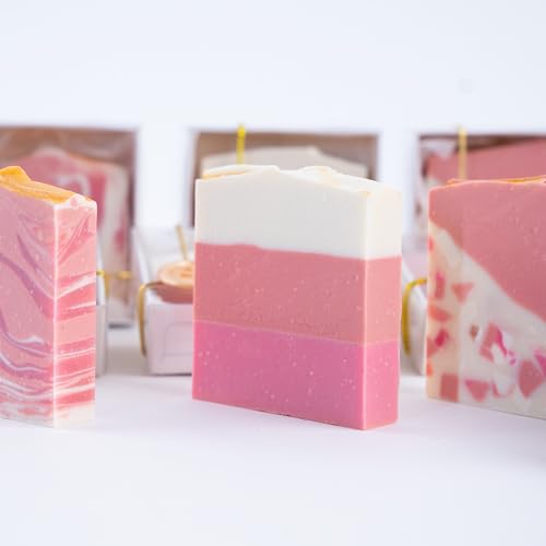 Natural Handcrafted Artisan Soap Bars with Organic Oils & Shea Butter, Deeply Moisturizing for Dry & Sensitive Skin on Full Body, Hands & Face