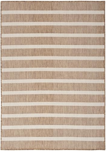 Nourison Positano Indoor Outdoor Rug 7' x 10' Jute Ivory