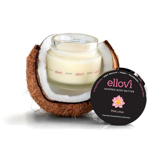 Ellovi Pink Lotus Whipped Body Butter – Vegan Hydrating Moisturizer 2 oz – Variation of THIS listing