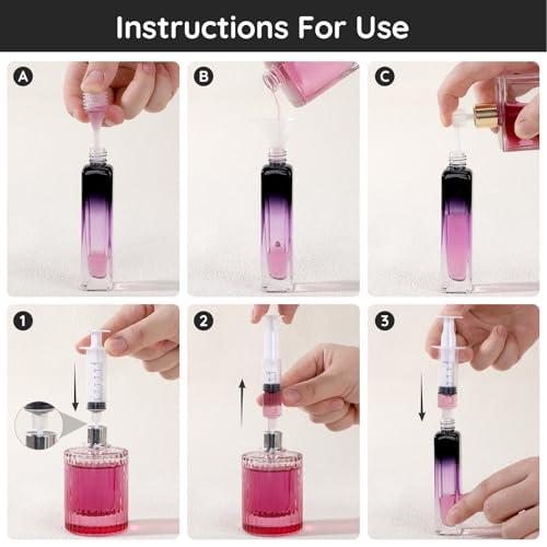Segbeauty Pack of 5 Perfume Atomizer Bottle Refillable, 15ml Glass Atomizer Spray Bottles, 0.5oz Small Perfume Sprayer, Travel Size Empty Cosmetic Contanier Fine Mist Dispenser for Cologne