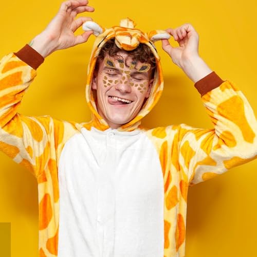 Giraffe Face Tattoo Stickers Yellow Glitter Giraffe Face Gems for Boy Girls Cute Animal Temporary Tattoo Decal Party Birthday Cosplay Face Temporary Tattoo for Makeup 2 sheets