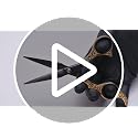 Hair & Beard Cutting Scissors - 7.5 Inch Japanese Steel Shears - Gold Dial Variation