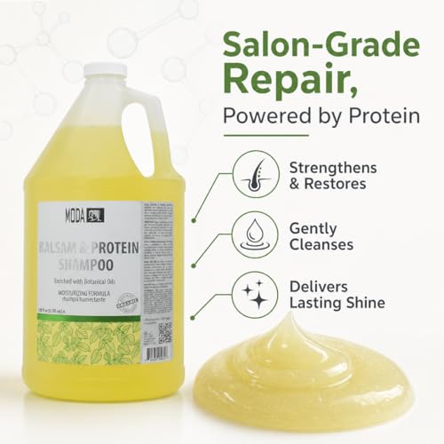 MODA 128oz Salon-Grade Protein Shampoo for Hair Repair & All Hair Types