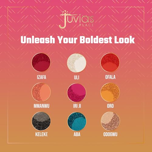 Juvia's Place Festival Eyeshadow Palette - Bold Coral, Glitter & Neutral Shades