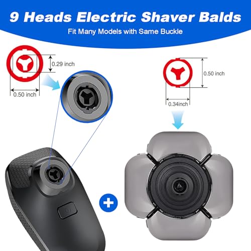 9D Electric Razor Replacement Heads for Men - 2 Pack S9D Variation