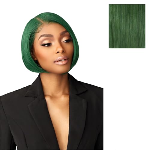Sensationnel Chic Bob Lace Front Wig - Synthetic, Pre-Plucked, SAPPHIRE GREEN