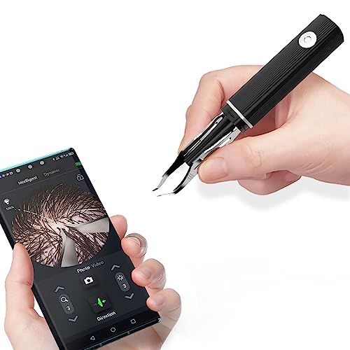 Scopepick Black Hair Removal Tweezer with 1080p Camera - Precise Eyebrow & Ear Grooming