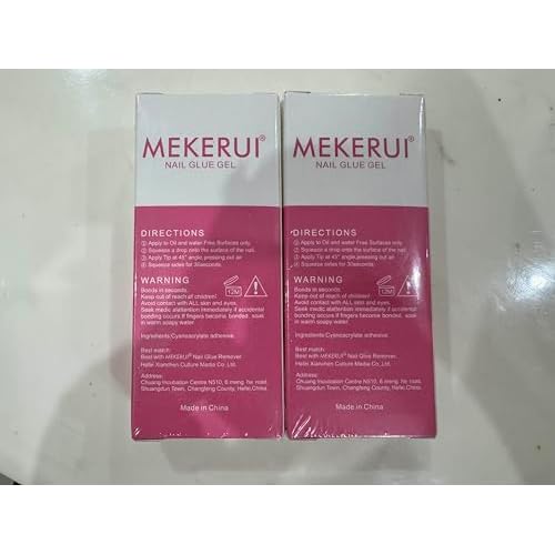 Nail Glue Gel 2 Pack ? Super Strong Press On Nail Glue, Air Dry in 7 Seconds, No UV Lamp Needed, Thick Gel Formula for Long-Lasting False & Press-On Nails