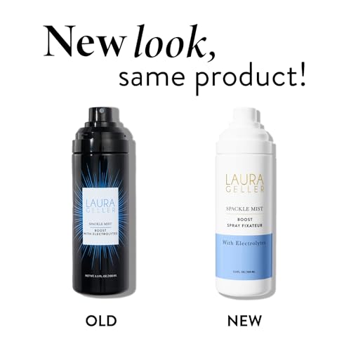 LAURA GELLER NEW YORK Spackle Mist Boost Setting Spray with Electrolytes - Long-Lasting Makeup Spray with Blue Light Protection - Dewy Skin Makeup Setting Spray