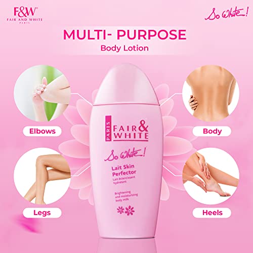 FAIR & WHITE So White, Skin Brightening Lotion - 500 ml / 17.6 Fl oz - Daily Moisturizing Body Lotion