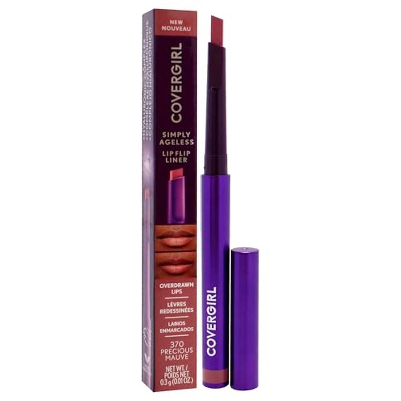 COVERGIRL Simply Ageless Lip Flip Liner, Precious Mauve, Pack of 2