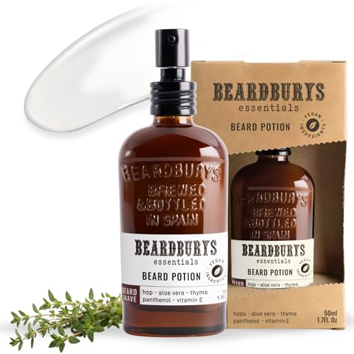 Vegan Beard Moisturizer & Growth Serum with Vitamin E & Hops - 1.7 Fl Oz