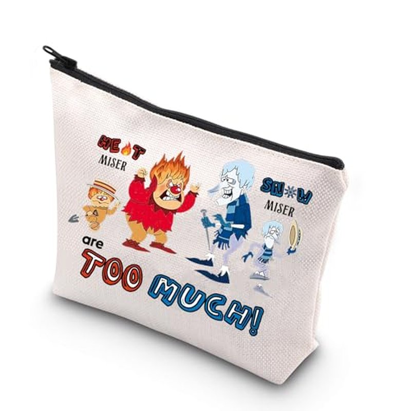 JNIAP Christmas Movie Makeup Bag Christmas Movie Gifts Heat And Snow Are Too Much Christmas Movie Zipper Pouch(heat mb)