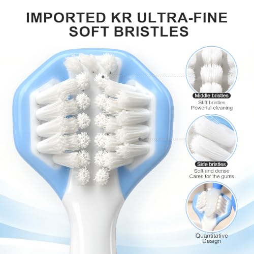 DR.CLEAN 3-Sided Triple Head Manual Toothbrush 6pcs for Sensitive Gums & Braces