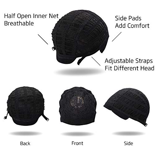 Black Cosplay Wig with Bangs & Glasses Frame for Women - Heat-Resistant Synthetic Hair