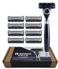 DORCO Pace Classic 7-Blade Razor System with Pivoting Head & Handle - 1 Pack