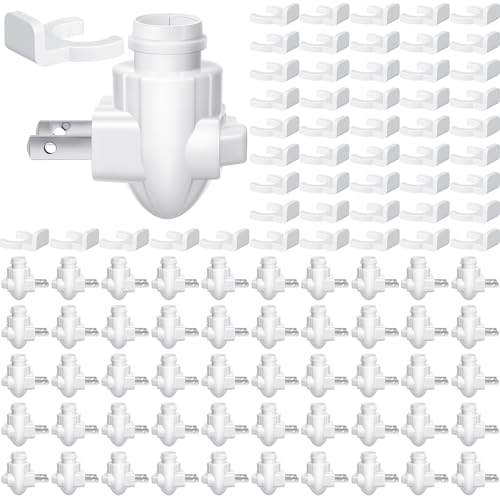 Night Light Plug-in Base with Shade Mount Clip - White, 80 Sets