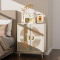Modern Buffet Cabinet with Storage Sideboard - Rattan Media Console, 32.9 Inch