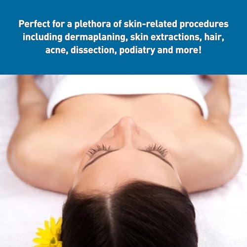 BodyMed Dermaplaning Blades #10 in Carbon Steel, 100 PCS - Disposable, Individually wrapped, Sterile Scalpel Blades for Estheticians, Facial Exfoliation, Hair Removal, Skin Care, Surgical & Podiatry