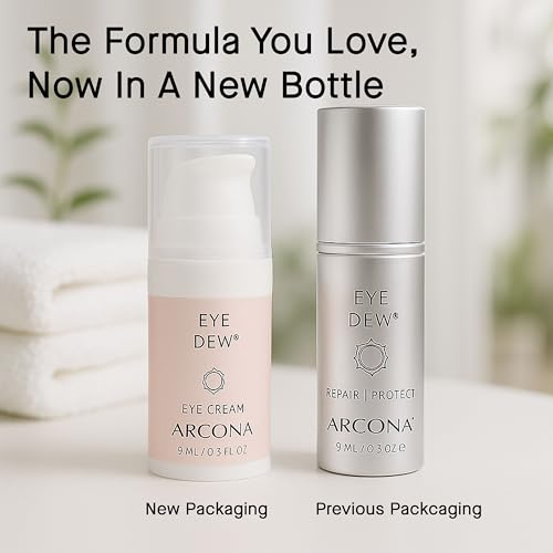 ARCONA Eye Dew - Shea Butter, Hyaluronic Acid + Liquid Crystals Fill In Lines + Wrinkles, Hydrates, Protects .3 oz. Made In The USA