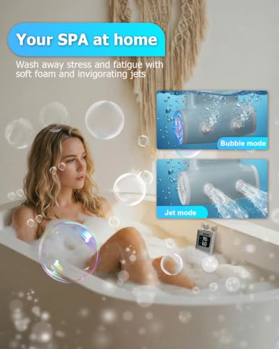Tipkook Cordless Bath Jets Blue - Portable Spa Tub Bubble & Jet Mode