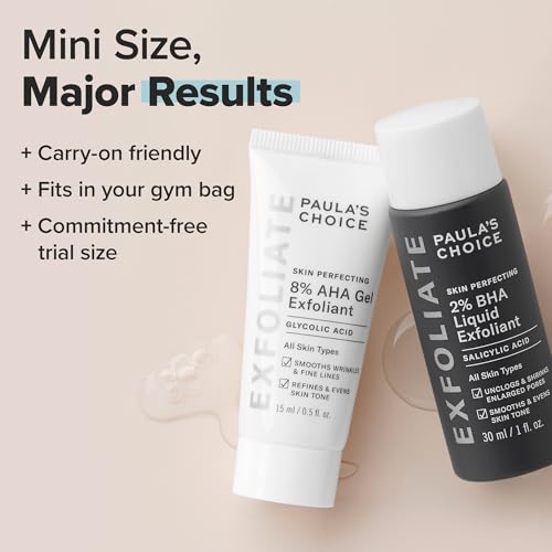 Travel Size Paula's Choice Skin Perfecting 8% AHA Gel & 2% BHA Liquid Duo