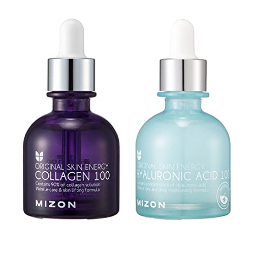MIZON 100 COMBO Collagen 100 + Hyaluronic Acid 100, Ampoules, Skincare, Collagen, Wrinkle Care, Hydration, Moisture