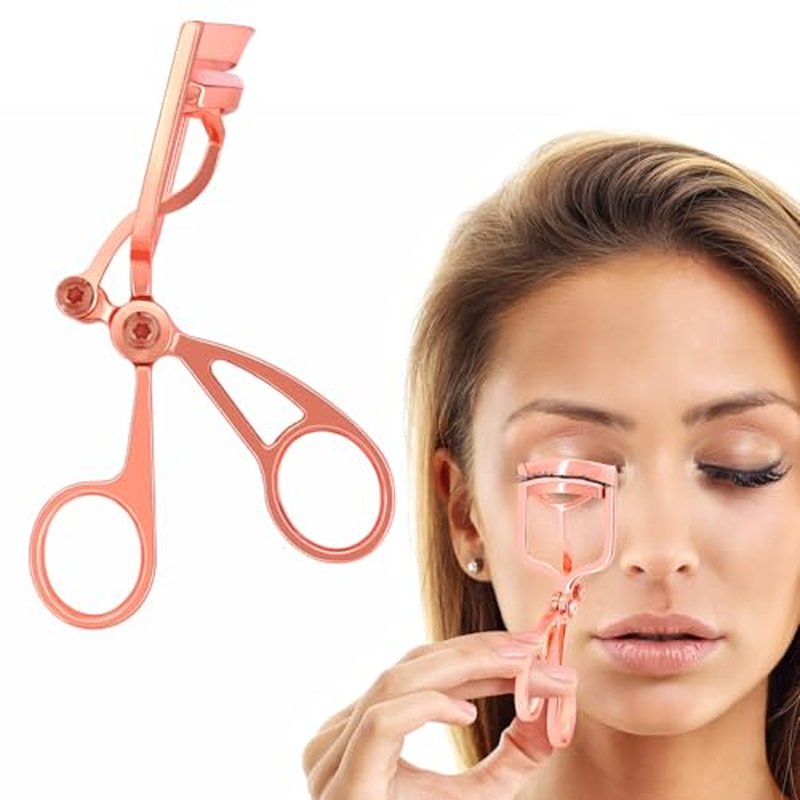 Luxurious Eyelash Curler, Professional Eyelash Curlers Long Lasting Lash Curl Eye Opening Voluminous Lashes Curler Heavy Duty, Zinc Alloy (Pink)