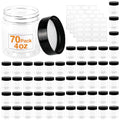 70 Pack 4 Oz Plastic Cosmetic Jars with Lids & Labels - Travel & Storage - Variation of THIS listing 70