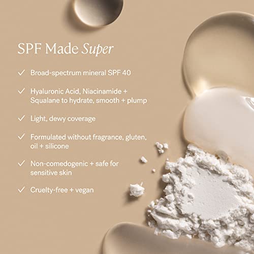 ILIA - Super Serum Skin Tint SPF 40 | Non-Comedogenic, Vegan, Lightweight to Help Against Blue Light, + Pollution while Hydrating, Smoothing, + Refining (Porto Covo ST15, 1 fl oz | 30 ml)