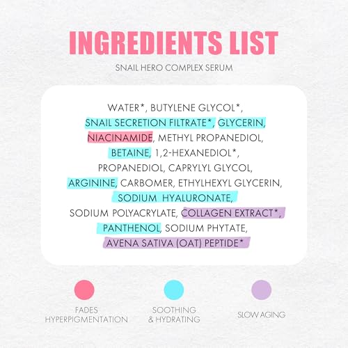 Unscented Snail Mucin 85% Face Serum - Hydrating, Age-Defying, Vegan Collagen, Peptides - 50ml