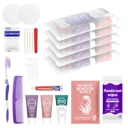 11-in-1 Travel Toiletry Kit Bulk 5 Pack - Personal Hygiene & Accessories