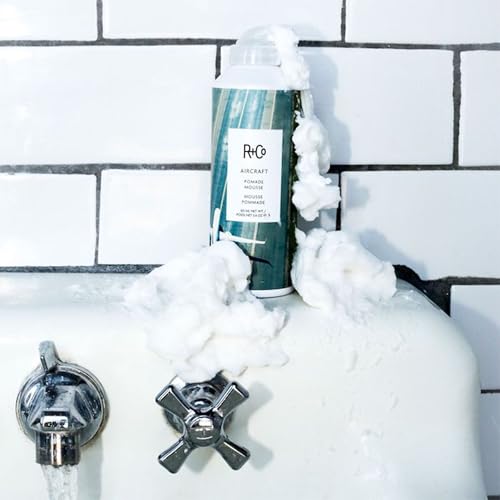 R+Co Aircraft Pomade Mousse | Lightweight Mousse for Texture, Volume & Definition | Anti-Frizz Hair Styling Foam for Tousled, Lived-In Looks | Vegan, Cruelty-Free & Paraben-Free