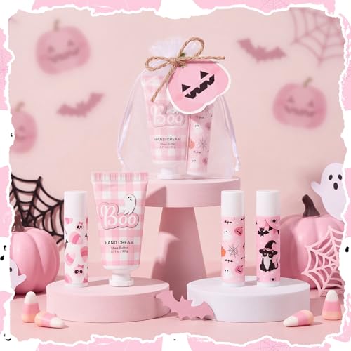 Halloween Boo Lip Balm & Hand Cream Gift Set – 144 Pcs Party Favors (Variation: Halloween Boo) by Heigble